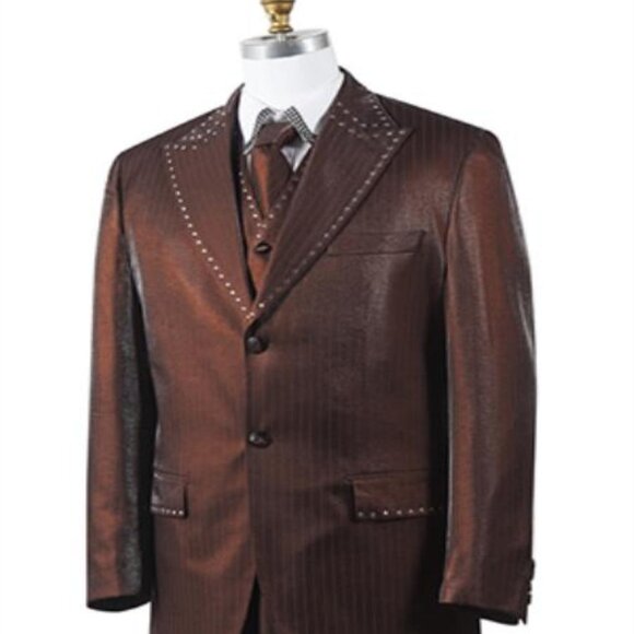Western Suit - Cowboy Tuxedo With Trim Collar - Slim Fitted...